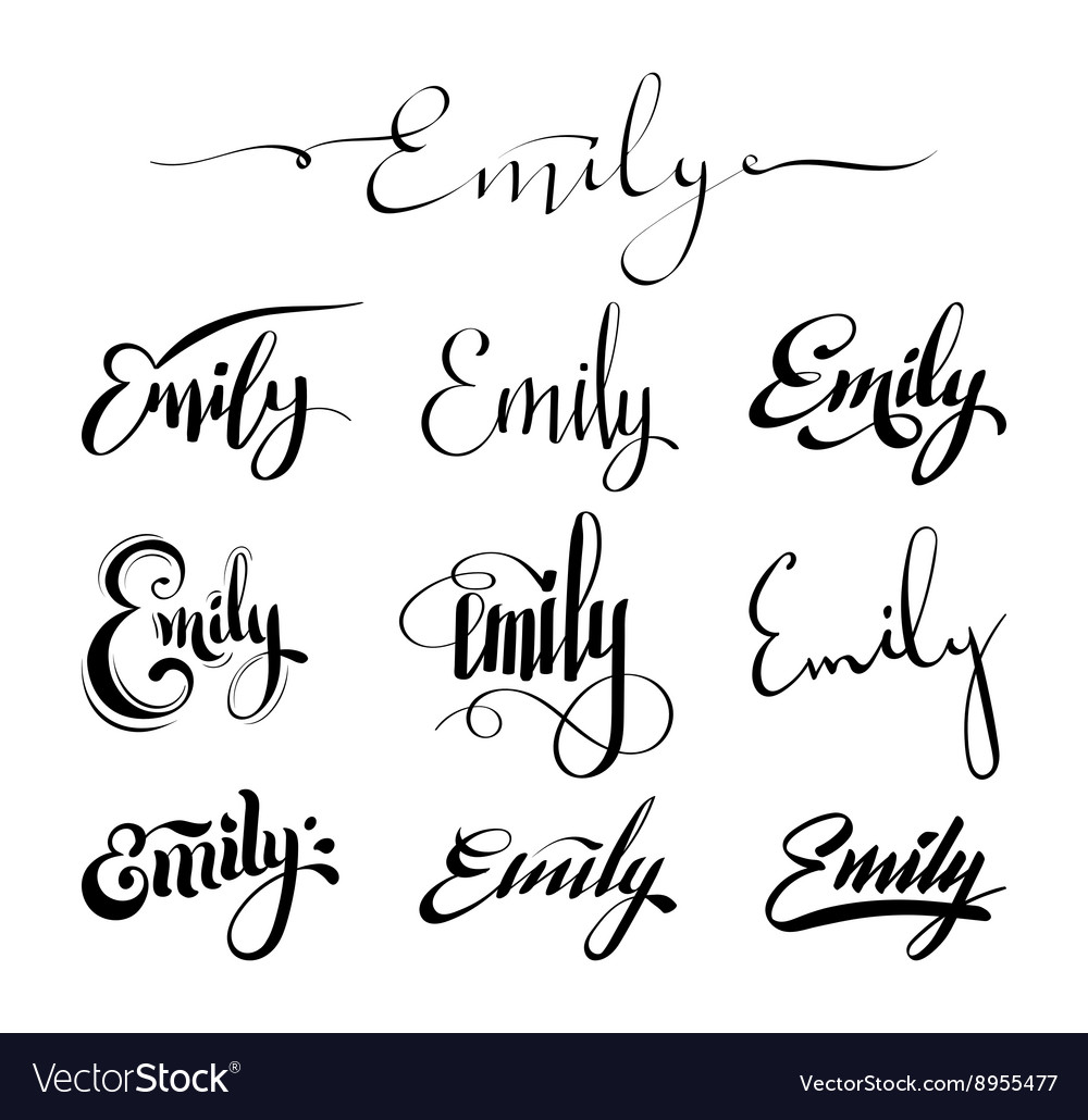 personal name emily royalty free vector image vectorstock