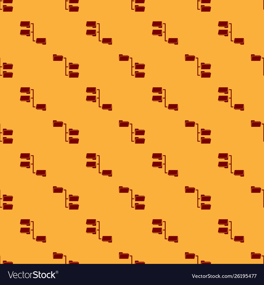 Red folder tree icon isolated seamless pattern vector image Red folder tree icon isolated seamless pattern