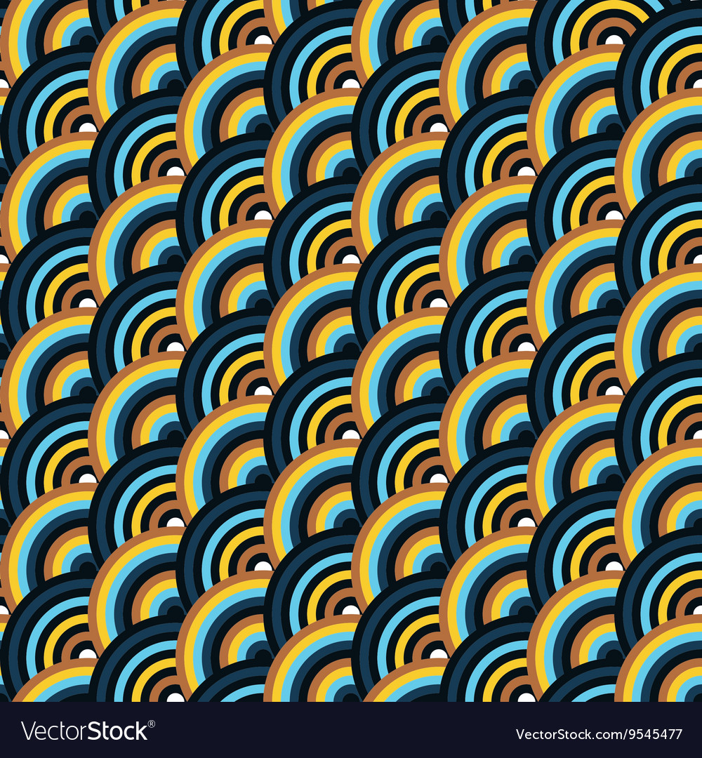 Seamless pattern of circles in squama style