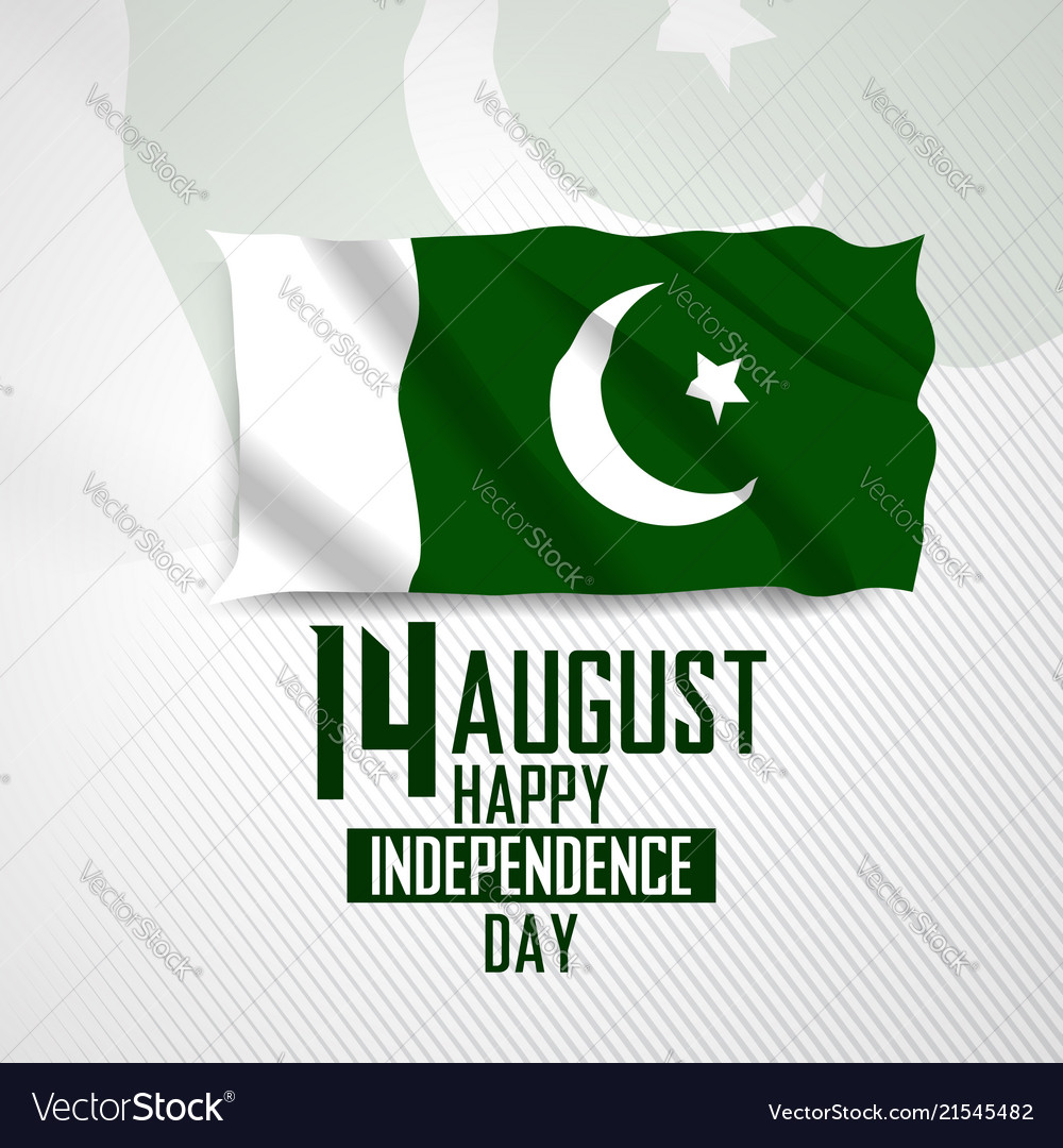 14 august happy independence day pakistan Vector Image