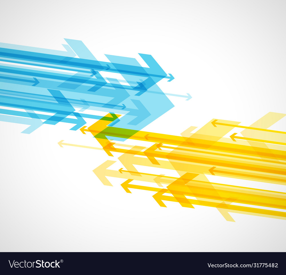 Abstract background with colorful arrows vector image Abstract background with colorful arrows