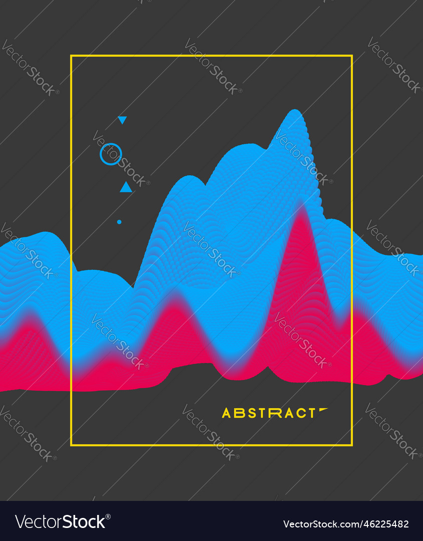 Big data graph visualization sound wave abstract vector image Big data graph visualization sound wave abstract