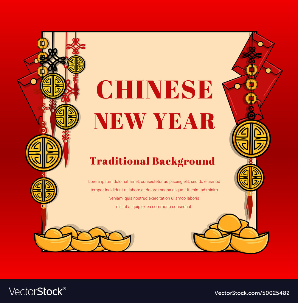 Chinese frame traditional border design vector image Chinese frame traditional border design