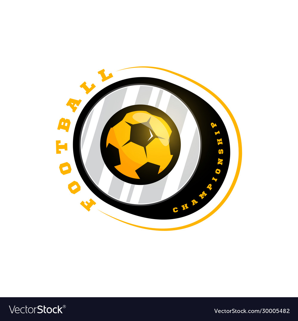 Football soccer circular logo modern professional Vector Image