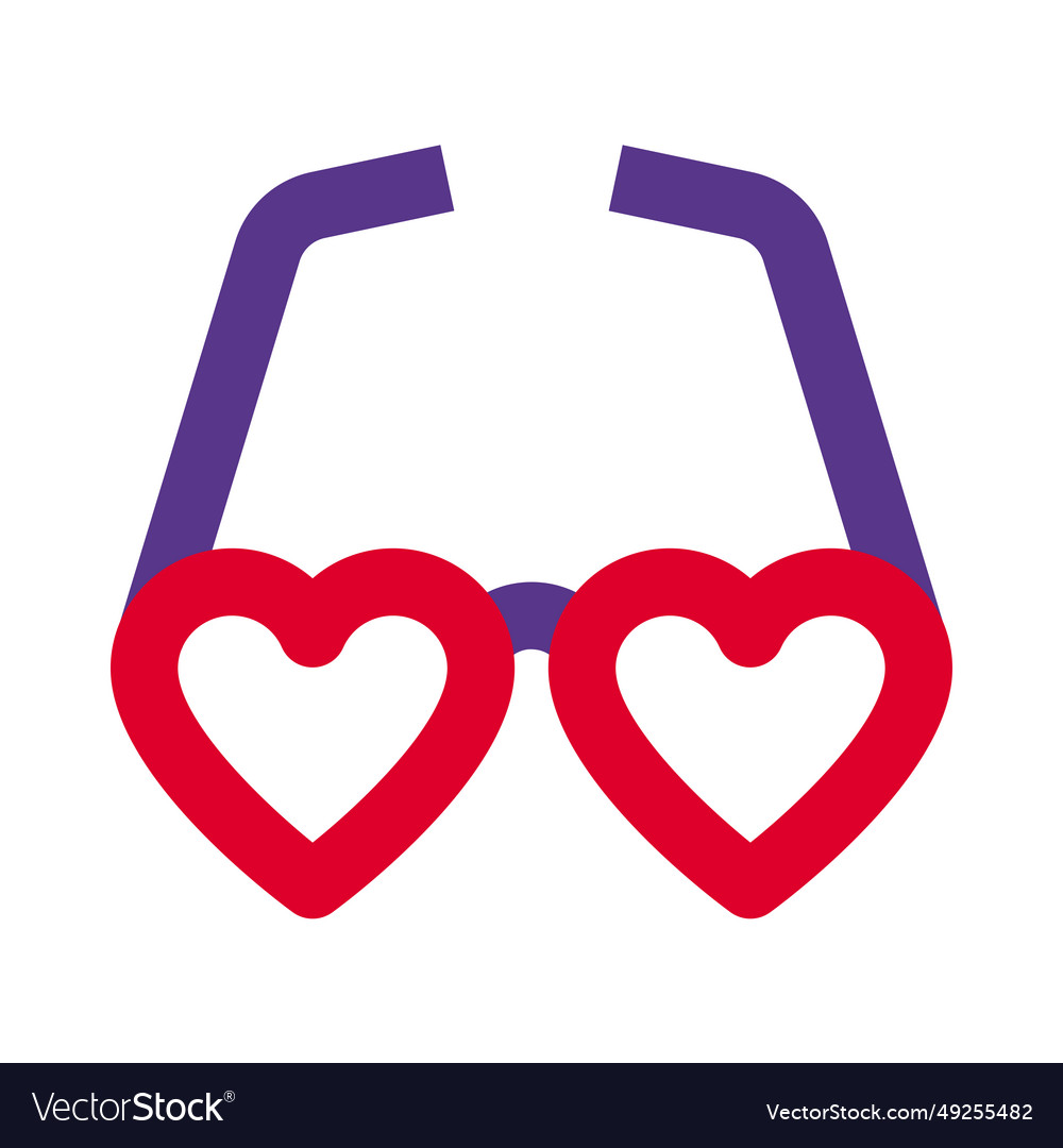 Heart-shaped glasses for disco-themed party