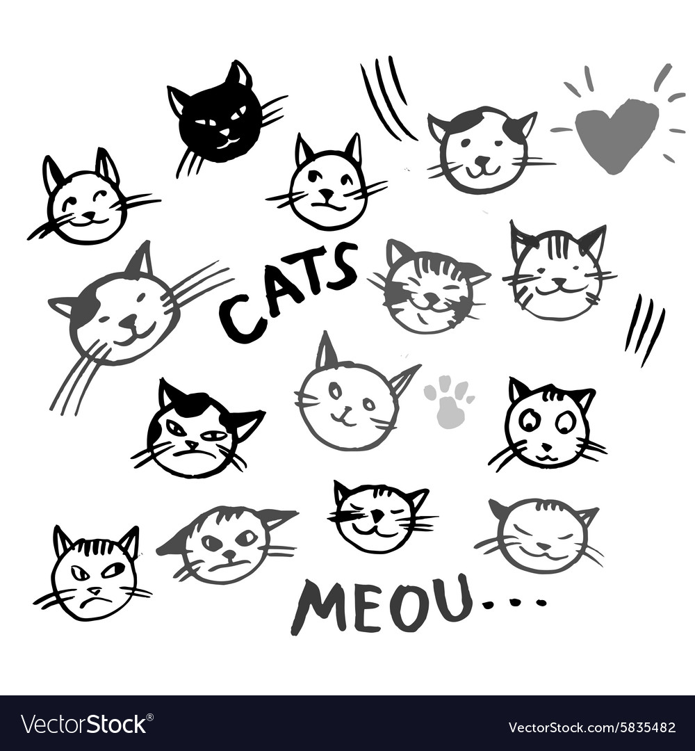 Free Vectors  Cats, icons, smiles, smiles