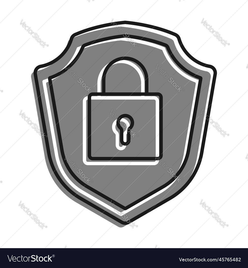 Linear icon locked padlock on background