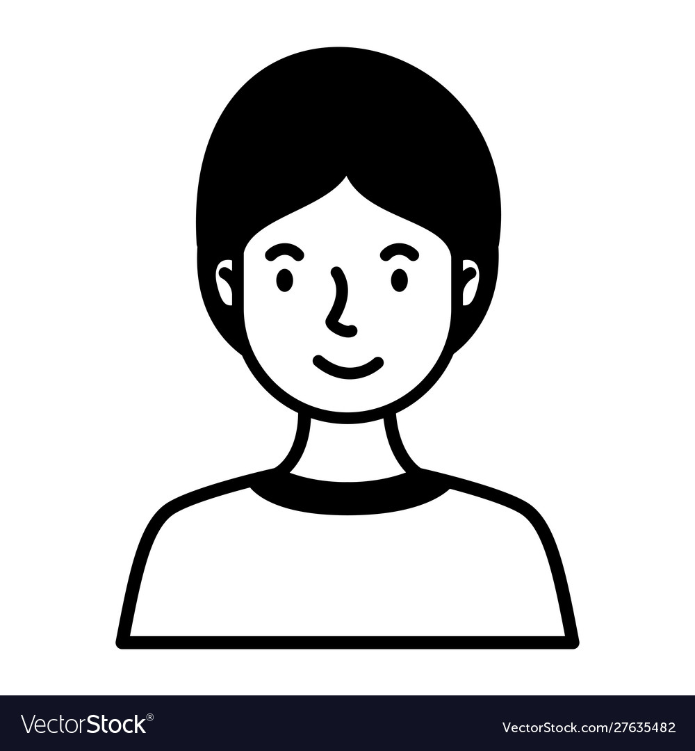 Man avatar character line style