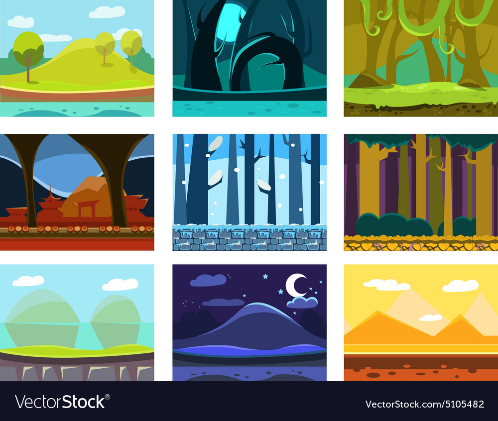 Nature Game Background Set