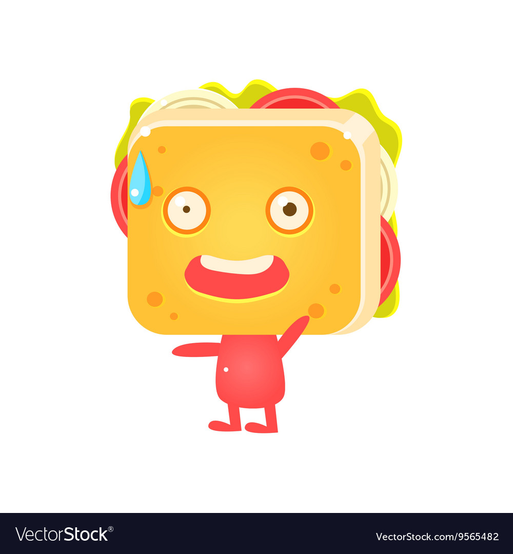 Sandwich character lying