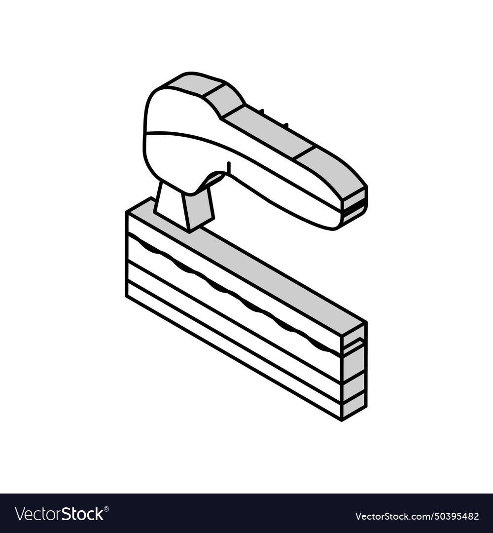 Smoothing skin laser treatment isometric icon