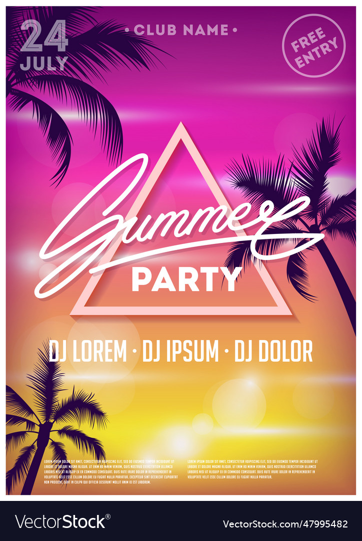 Summer party poster