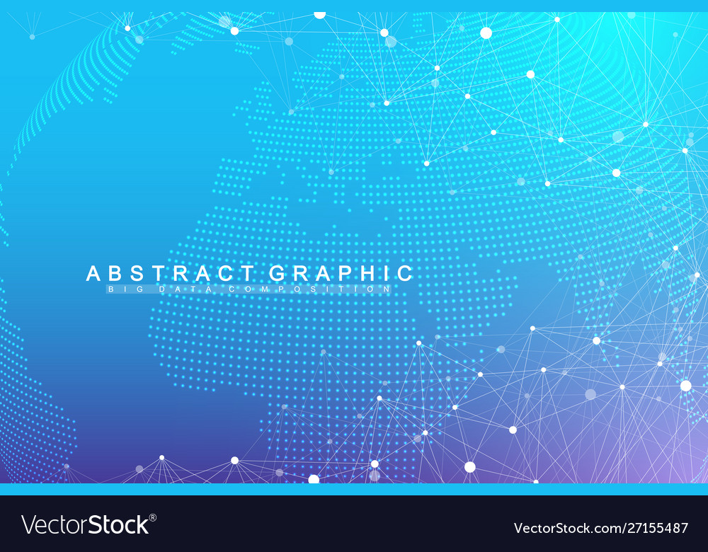 Big data visualization geometric abstract