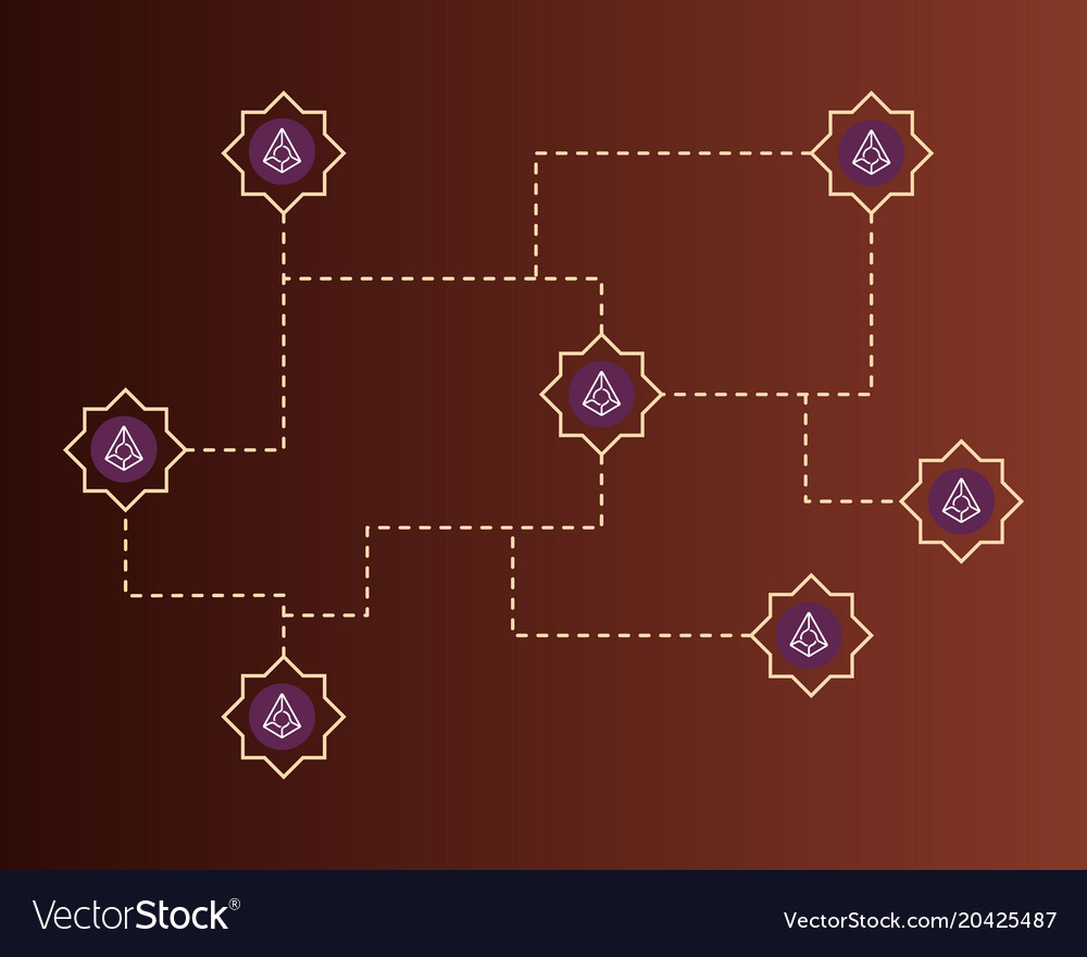 Blockchain augur cryptocurrency circuit concept