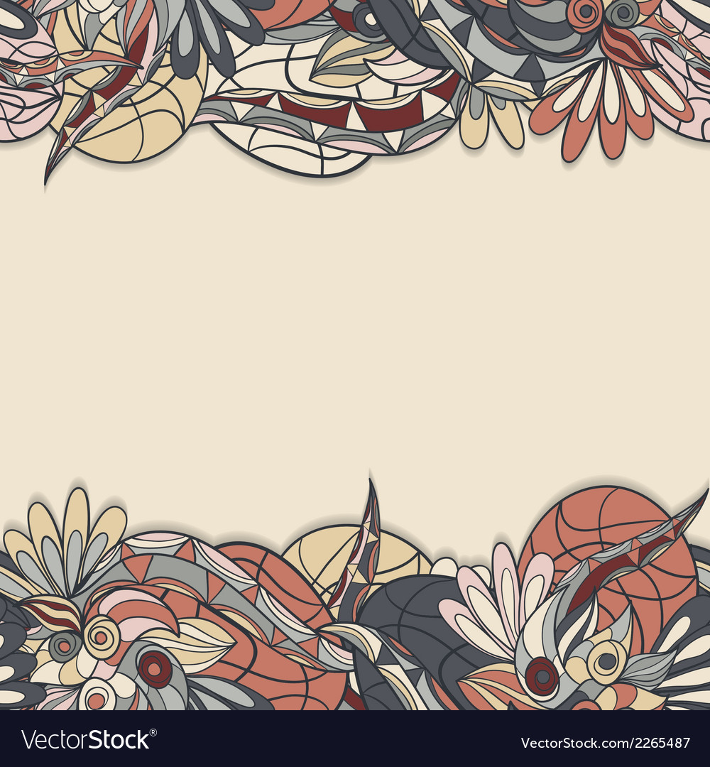 Border with abstract hand-drawn pattern