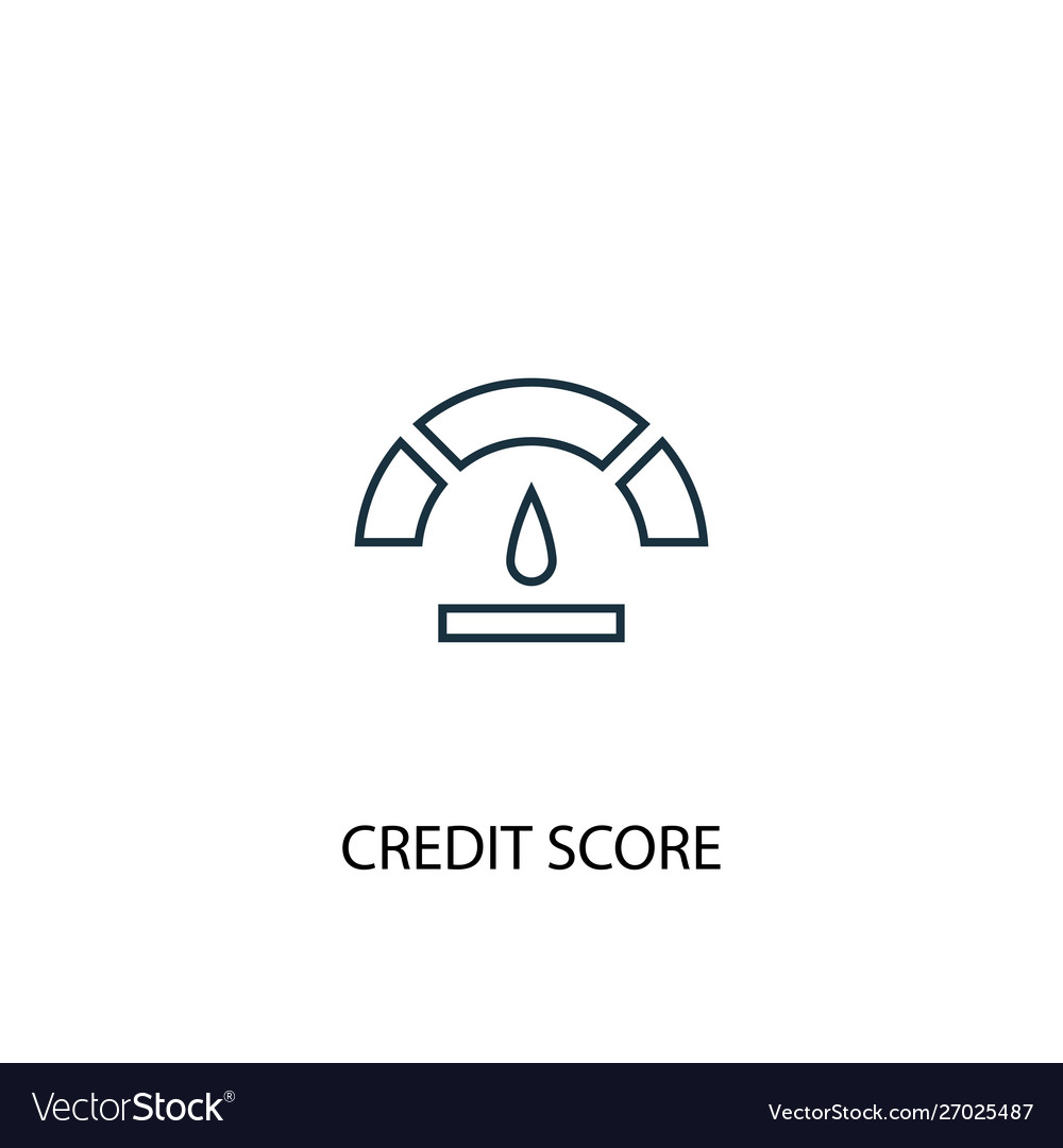 Credit Score Line Icon