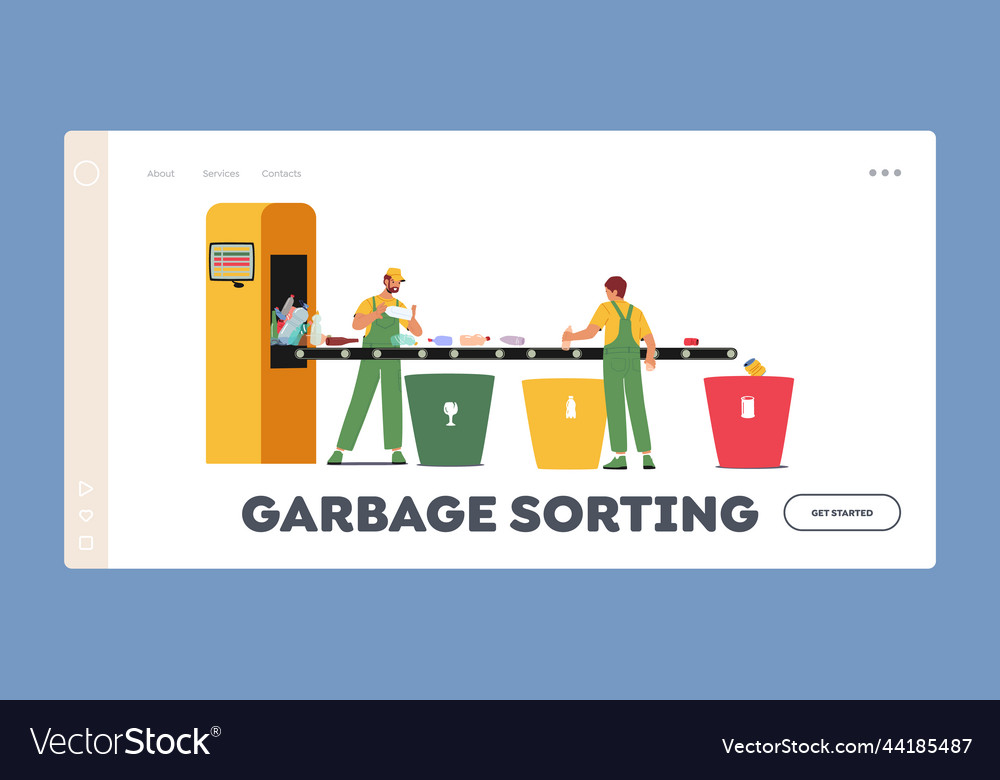 Garbage sorting landing page template