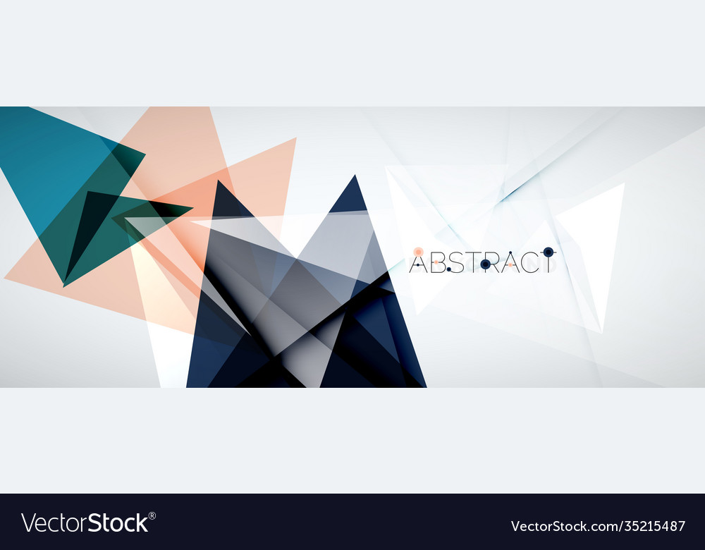 Geometric abstract background color triangle vector image Geometric abstract background color triangle