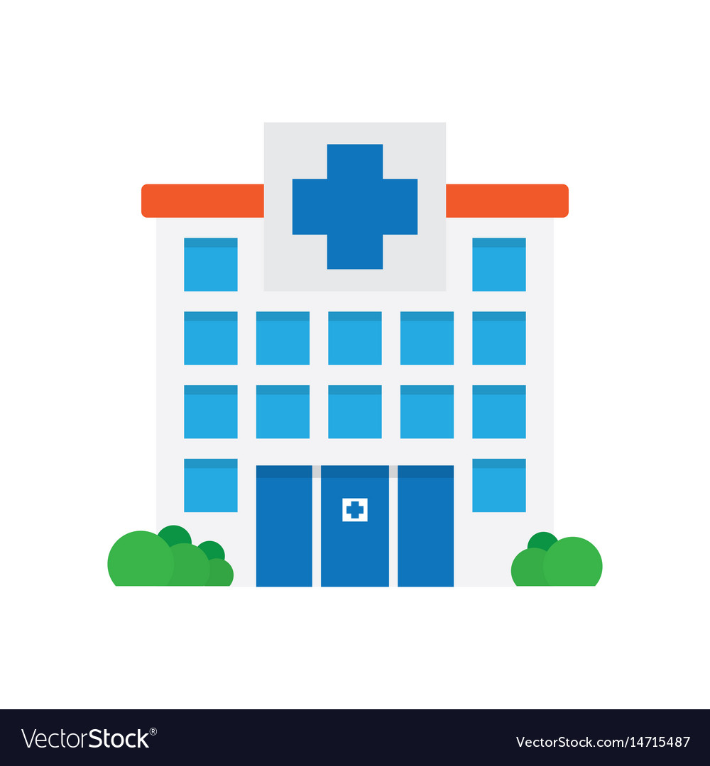 Hospital building medical icon Royalty Free Vector Image