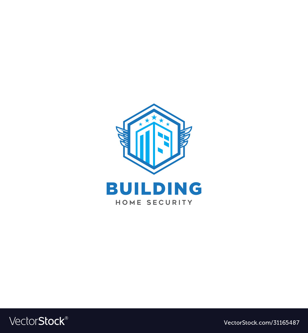 Icon logo concept building home security