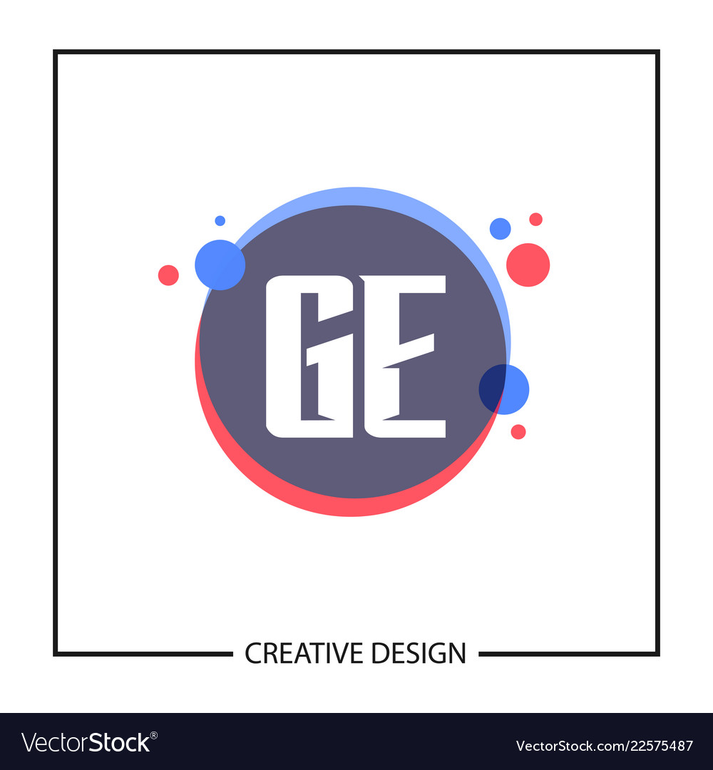 Initial ge letter logo template design