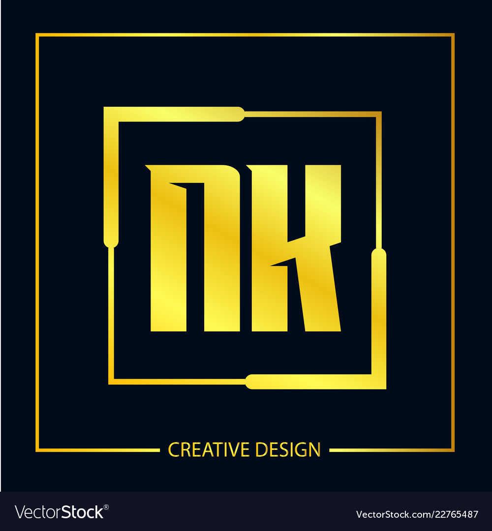 Initial letter nk logo template design