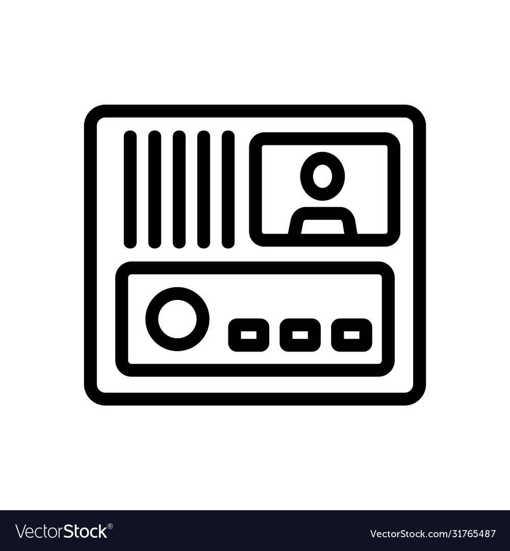 Intercom security system icon outline vector image Intercom security system icon outline