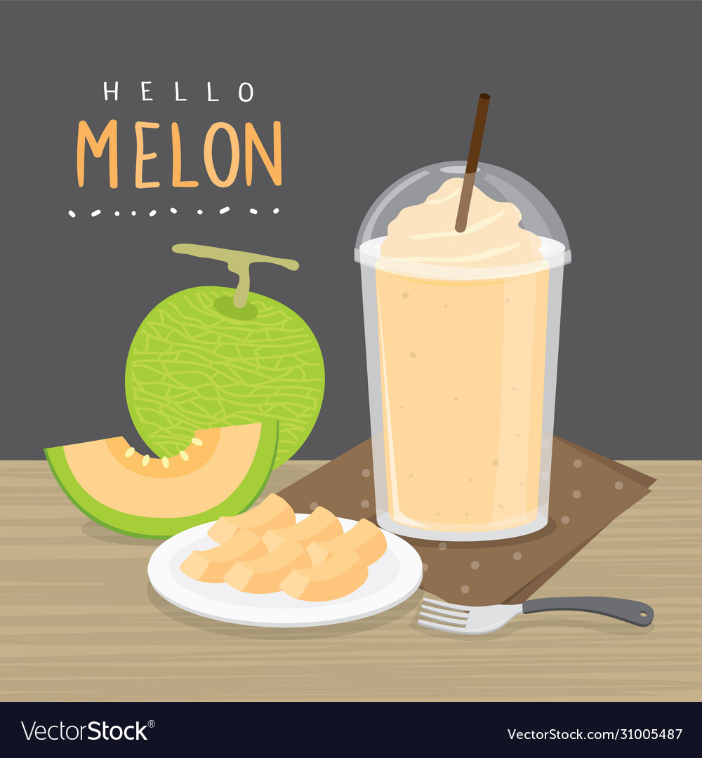 Japanese melons cantaloupe with smoothie