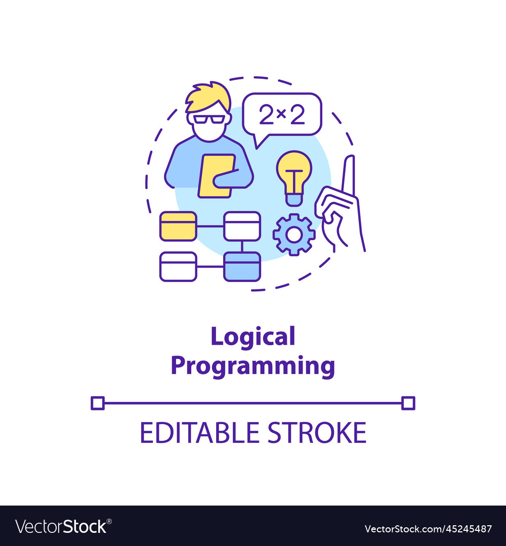 Logical programming concept icon