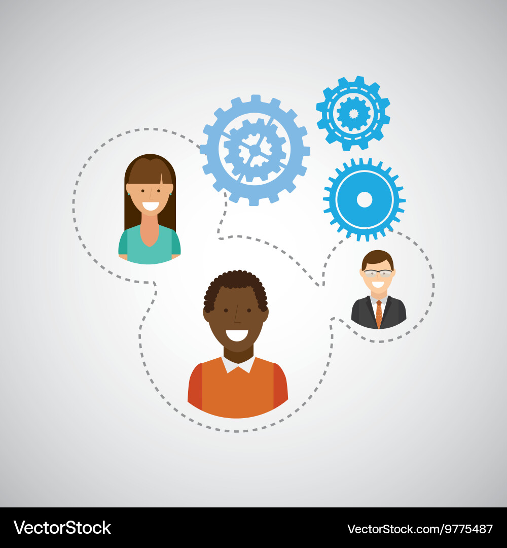 Networking and team Royalty Free Vector Image - VectorStock