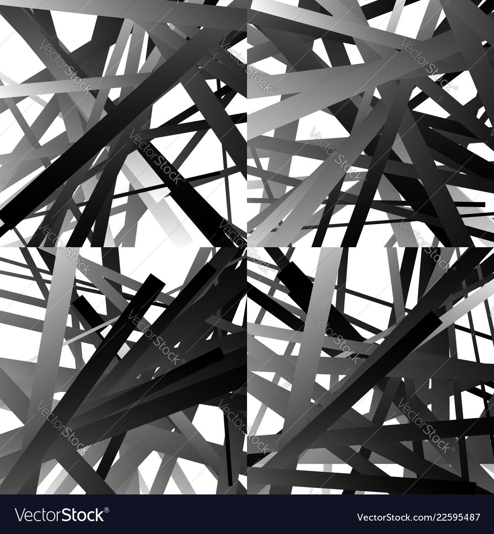 Gestreute zufällige Linien von 4 Mustern vector image Gestreute zufällige Linien von 4 Mustern