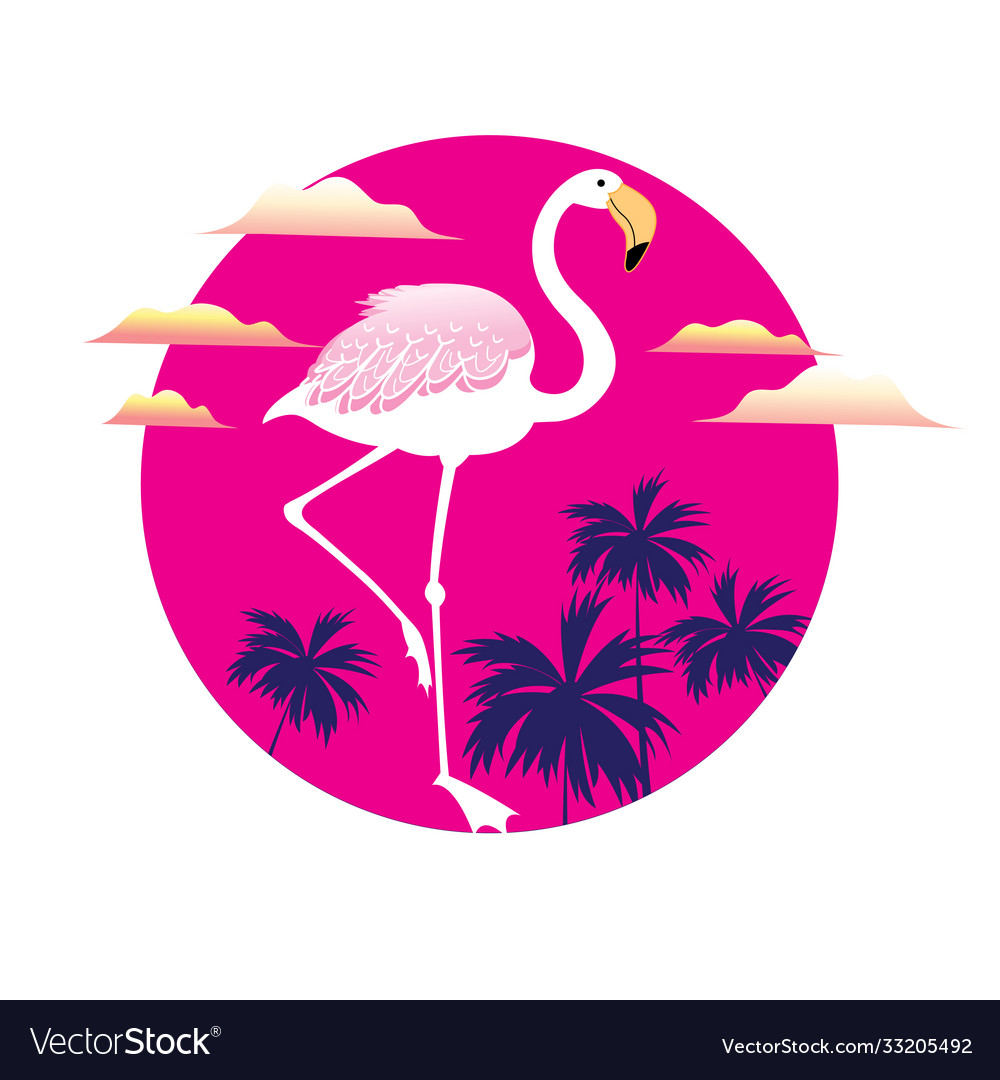 Ein ikone weiß flamingo