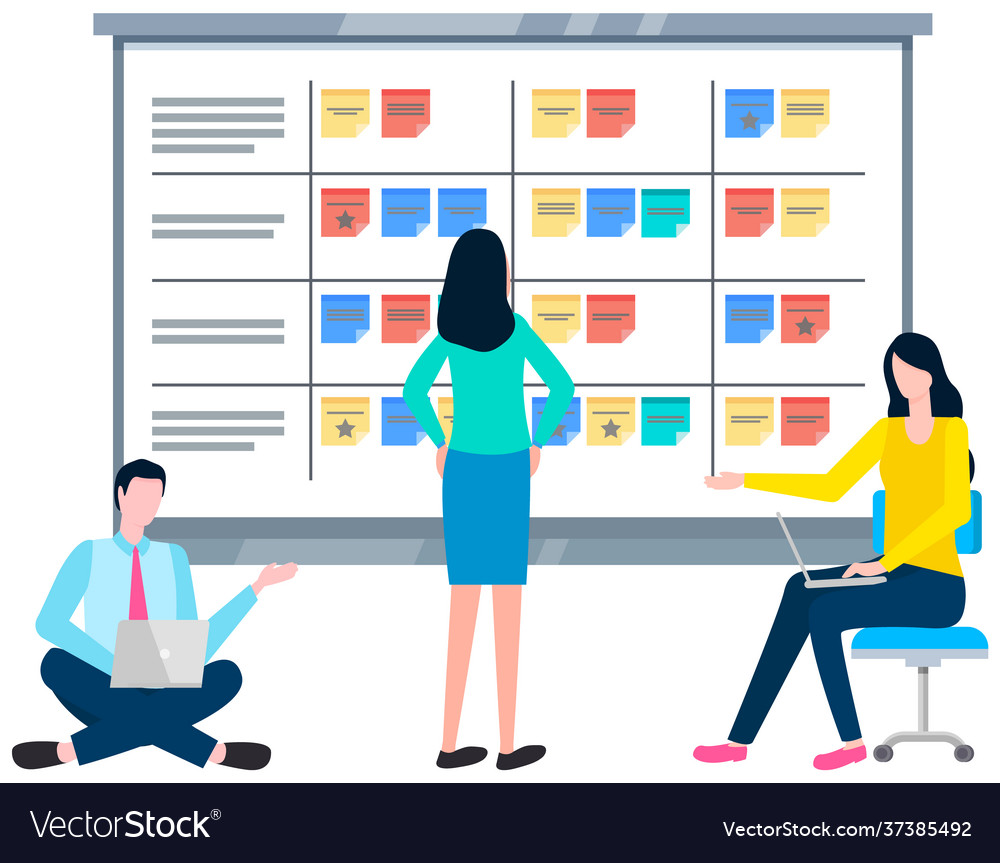 Business strategy planning project management Vector Image
