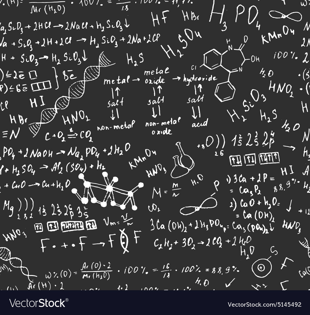Chemical Formula Blackboard Pattern