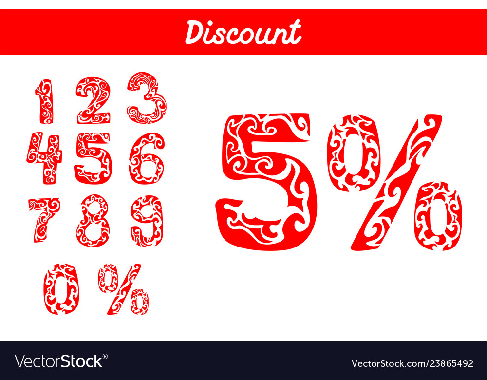 Discount number image