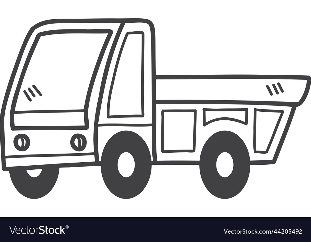 Hand drawn toy truck for kids