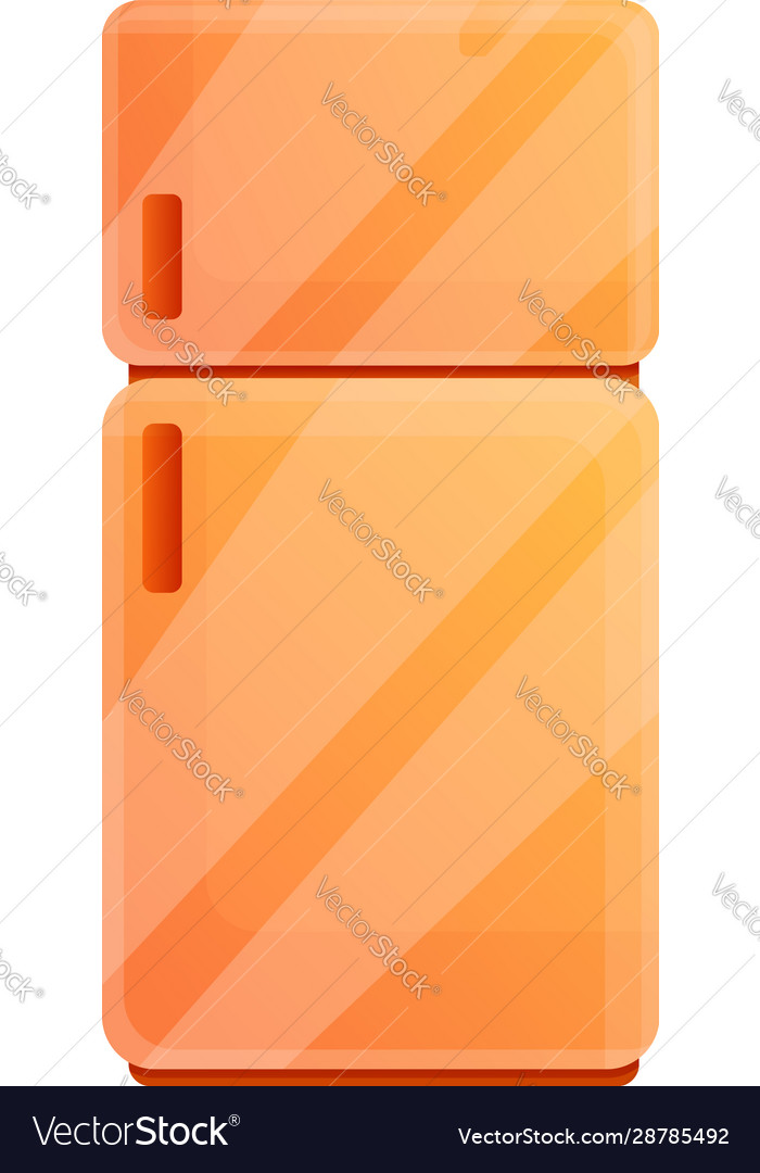 Orange fridge icon cartoon style Royalty Free Vector Image Orange fridge icon cartoon style Royalty Free Vector Image