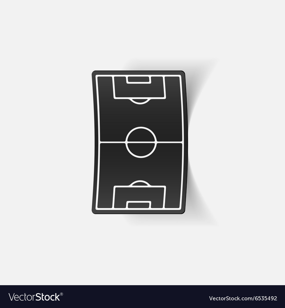 Realistic design element playing field