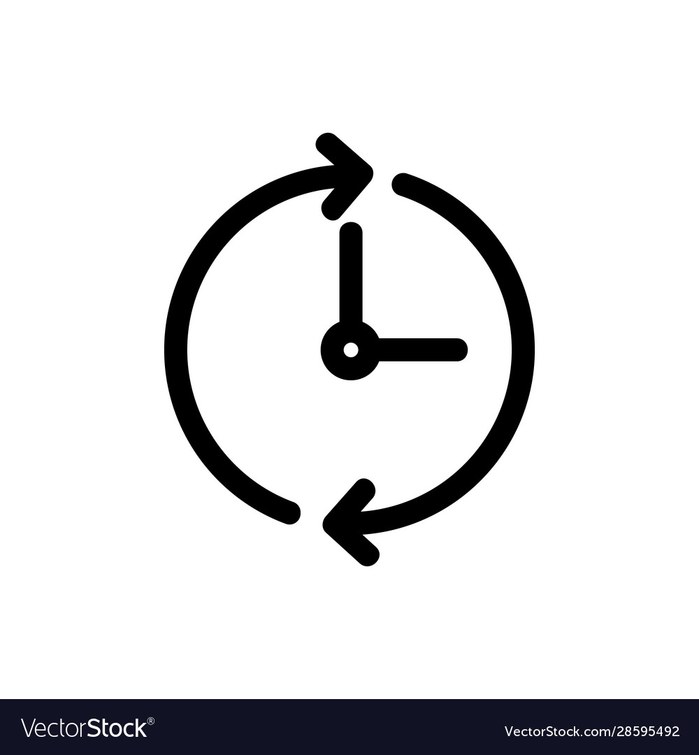 Round-the-clock work icon isolated contour Vector Image