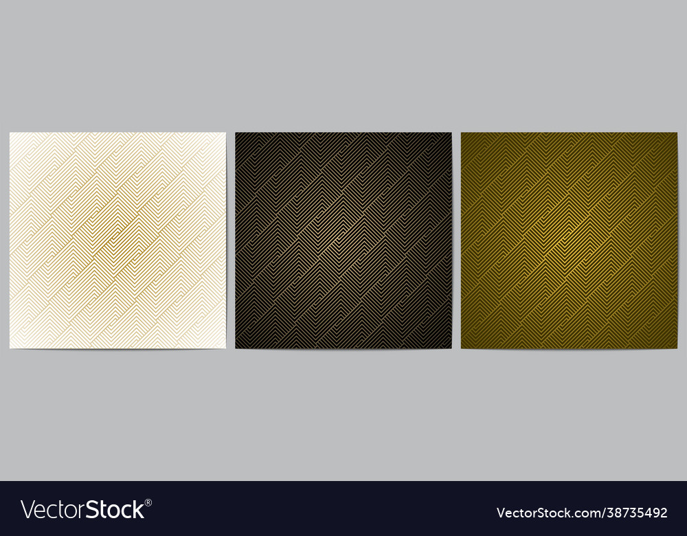 Set geometric pattern with golden lines