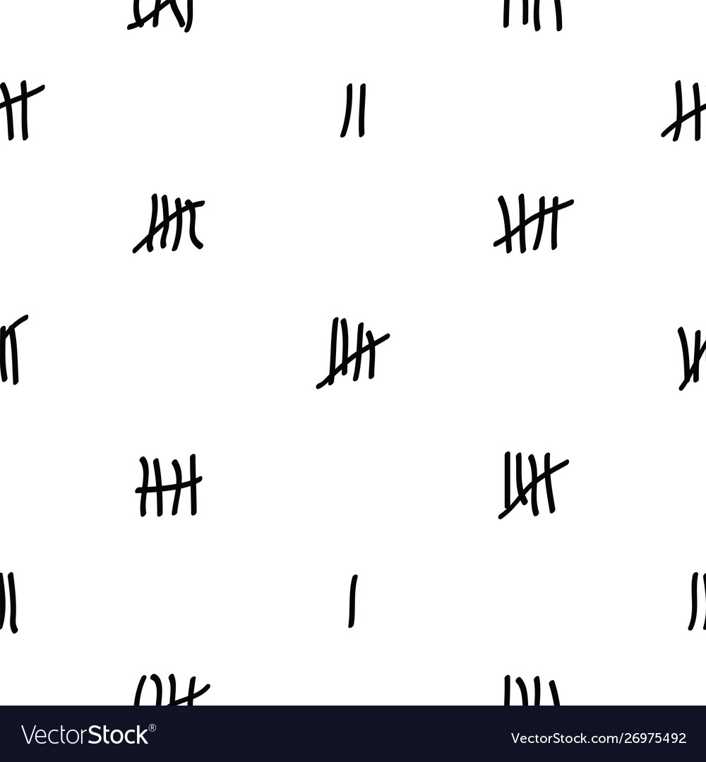 Tally marks seamless pattern background icon