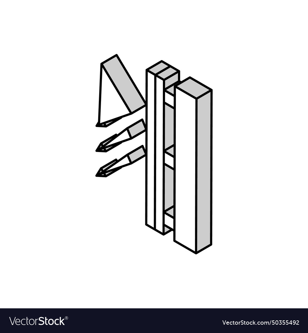 Windproof layer isometric icon