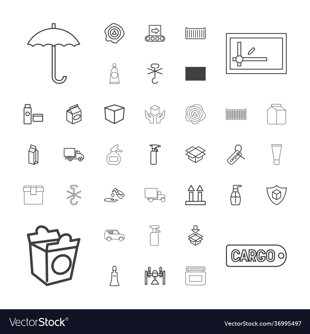 37 Packaging Icons Royalty Free Vector Image - Vectorstock