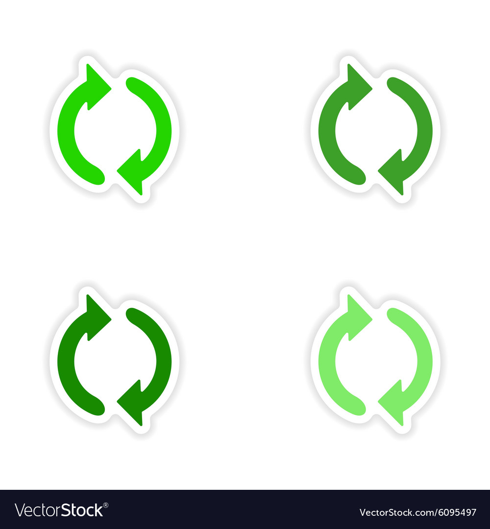Assembly realistic sticker design on paper arrows