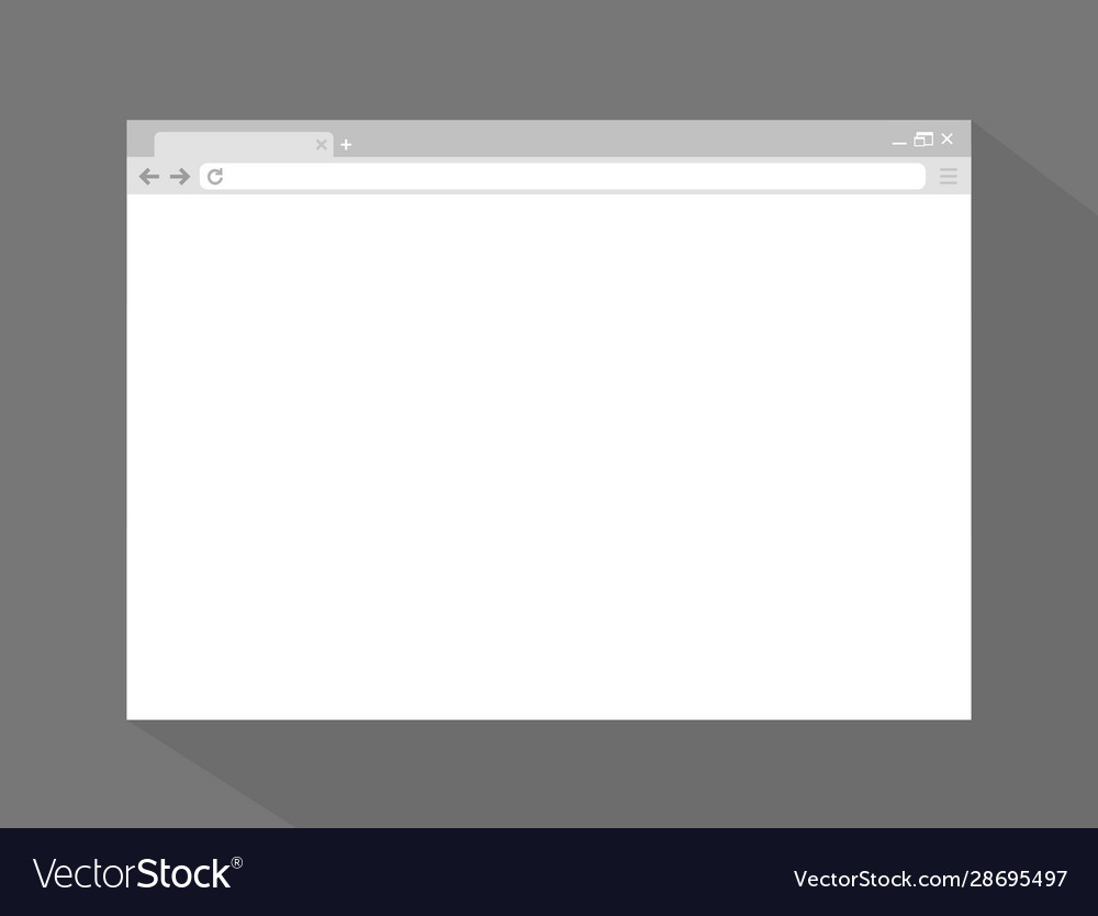 Browser window in flat style vector image Browser window in flat style