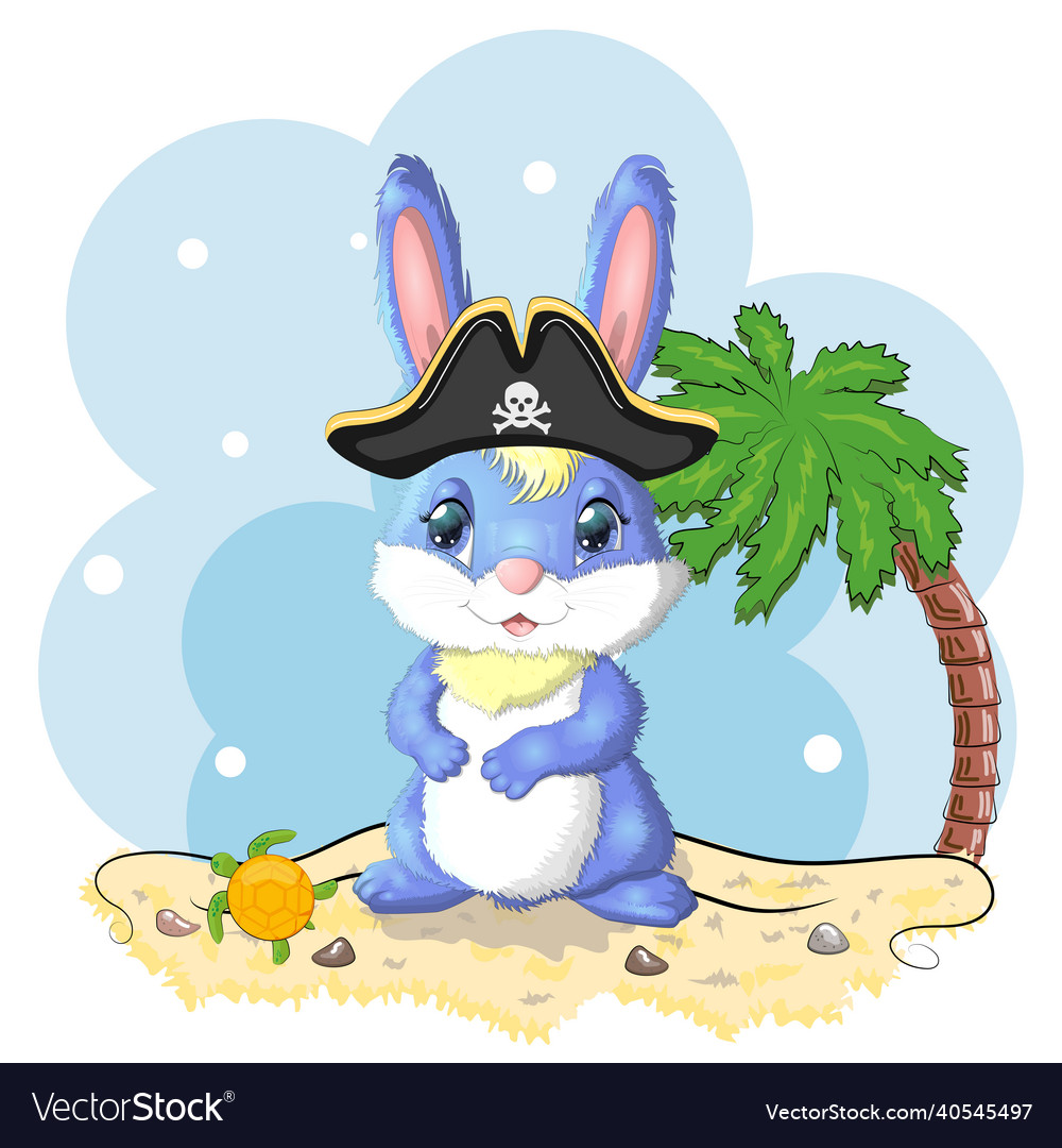 Bunny pirate cartoon character of the game wild