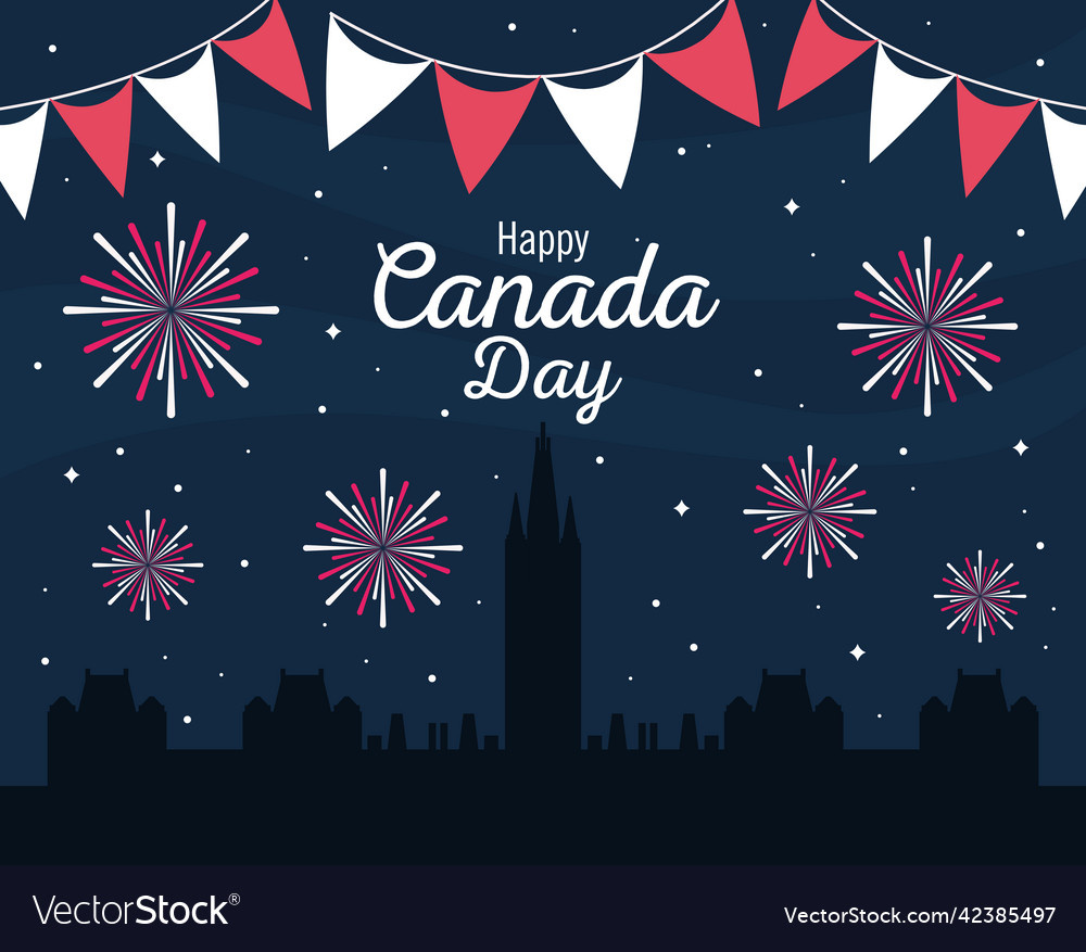 Canada day celebration lettering