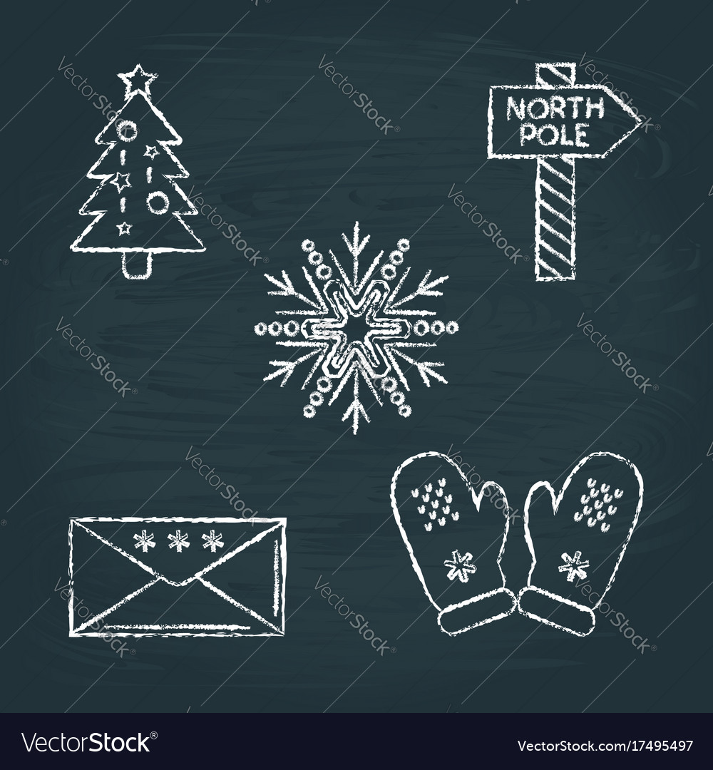 Weihnachtskreide Icons - Nordpole