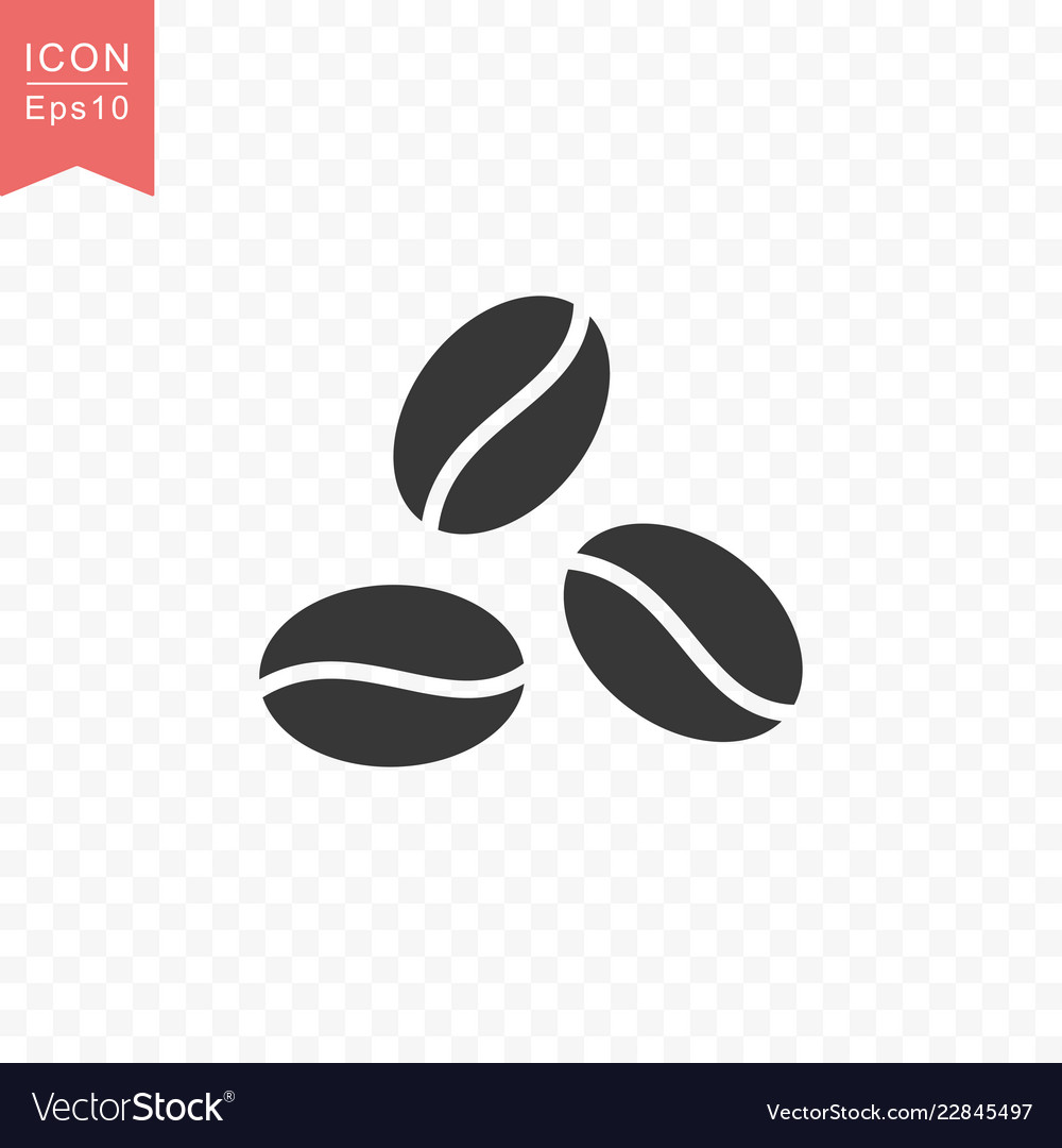 Download Coffee Beans Icon Simple Flat Style Royalty Free Vector