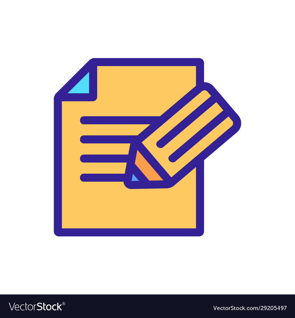 File for notes icon isolated contour